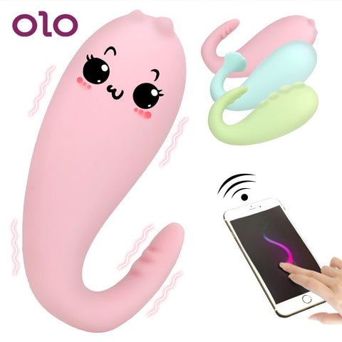 OLO Silicone Monster Pub Vibrator APP Bluetooth Wireless Remote control
