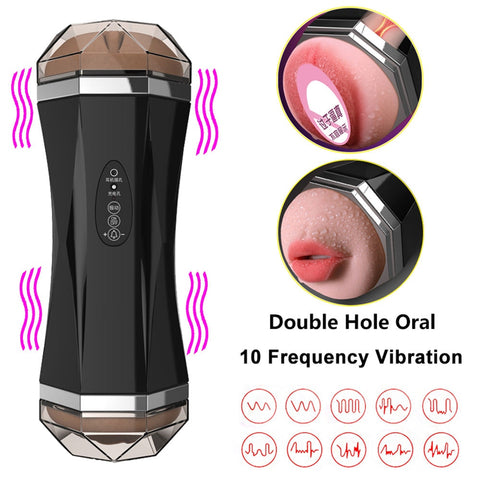 Male Masturbator Sex Toys Pussy Mouth Suck Deep