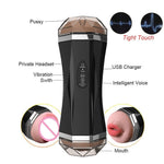 Male Masturbator Sex Toys Pussy Mouth Suck Deep