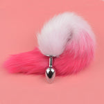 Metal Anal Toys Fox Tail Anal Plug Erotic Toys