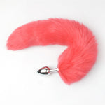 Metal Anal Toys Fox Tail Anal Plug Erotic Toys