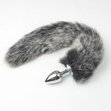 Metal Anal Toys Fox Tail Anal Plug Erotic Toys